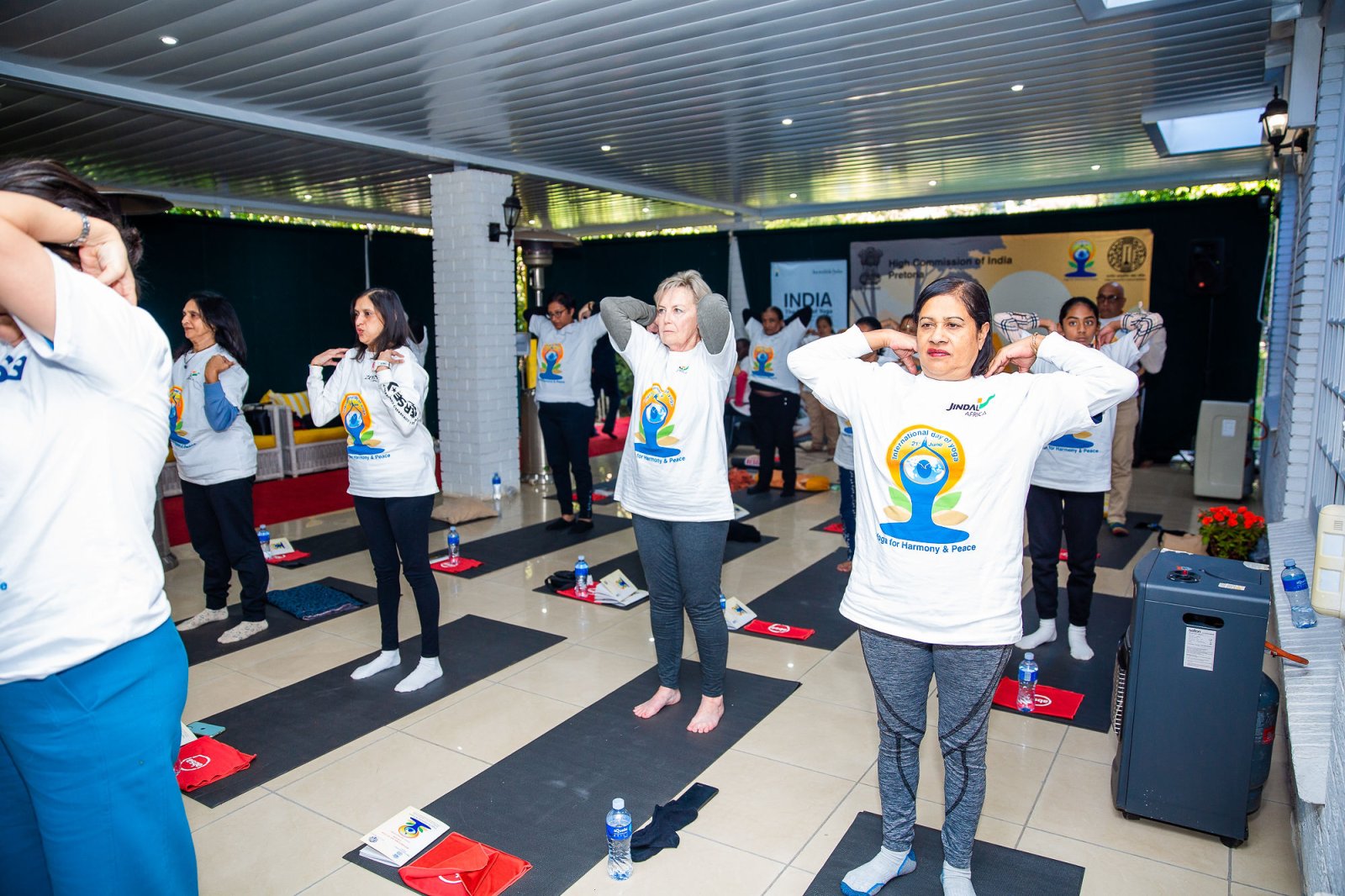 The High Commission of India, Pretoria organised the “Curtain Raiser Event” a 30 Days to the 11th International Day of Yoga on 21st May 2025 at India House.  The members of the International Diplomatic Spouses Association in South Africa (IDSA), members of various Yoga Institutes, and members of the Indian Diaspora attended the curtain-raiser event to celebrate and embrace the ancient Indian practice of Yoga and discover its transformative power for the body, mind, and spirit.