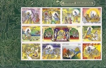 Release of a set of 11 commemorative postage stamps on Ramayana on 22 September 2017