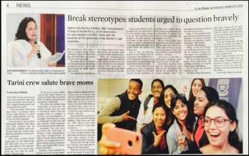 Speech of High Commissioner Ruchira Kamboj at the University of the Western Cape on 13 March 2018