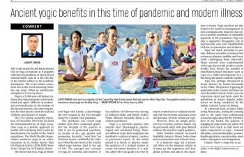 Article by High Commissioner Shri Jaideep Sarkar on the benefits of Yoga during the current time of pandemic