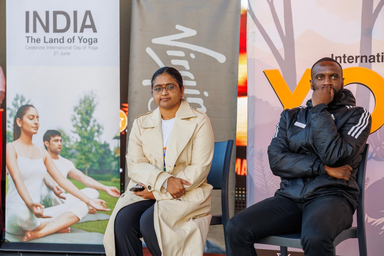 On 13 June 2025, as a run up to the International Day of Yoga, a collaborative event was held at the Loftus Park Pretoria with M/s Virgin Active Gym. Ms. Banu Prakash, Deputy High Commissioner and Mr. Katlego Mokwena, General Manager Virgin Active Gym highlighted the importance of Yoga as a fitness regiment in our daily life, and over all well-being.