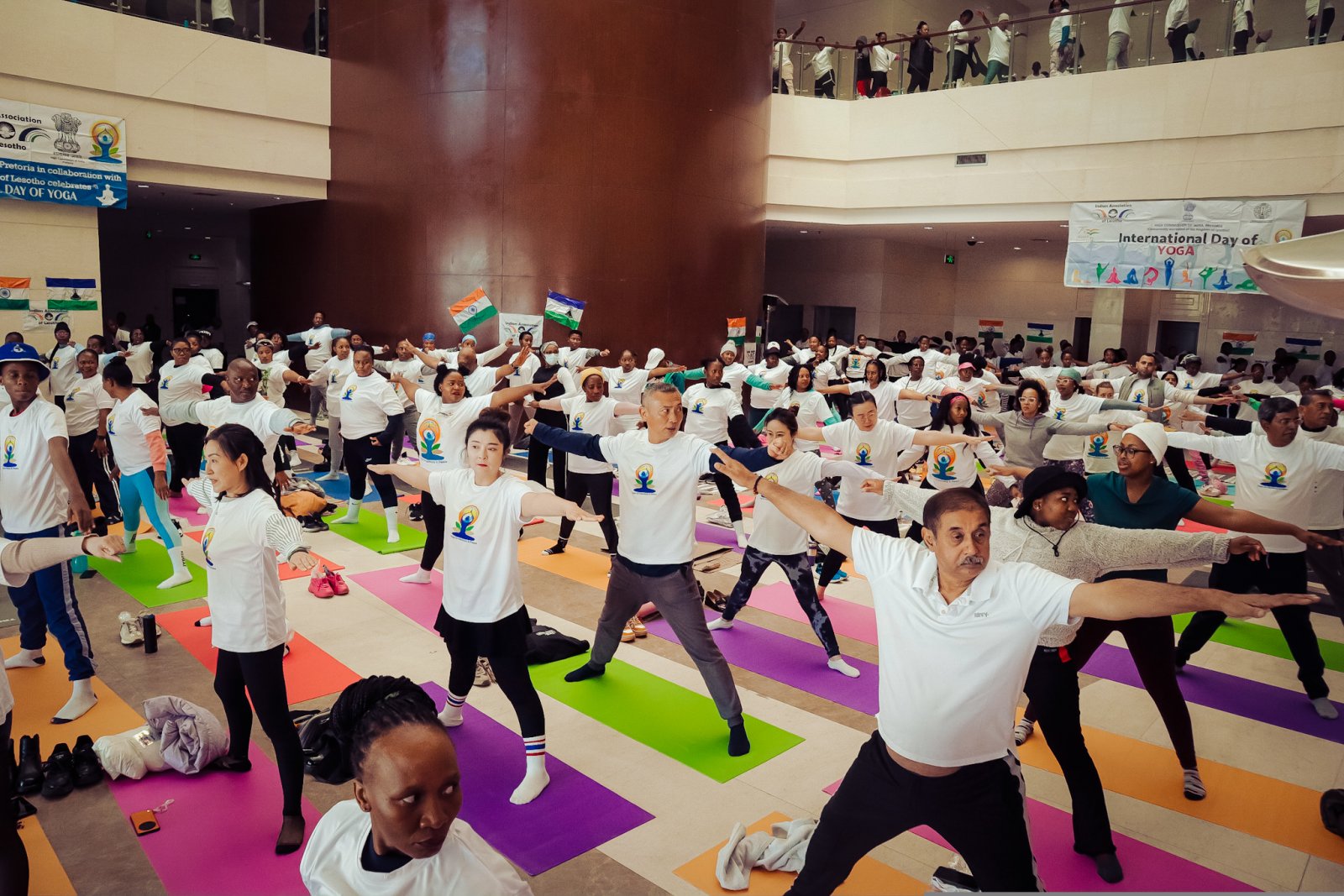 The Hon. Minister of Labour & Employment H.E. Tseliso Mokhsi, Kingdom of Lesotho and H.E. Prabhat Kumar, High Commissioner of India to South Africa and Lesotho and attended the #IDY2025 Celebration, and highlighted the importance of Yoga in our daily life.  The High Commission of India, Pretoria, in collaboration with the Indian Association of Lesotho celebrated the 11th International Day of Yoga in Maseru, Lesotho