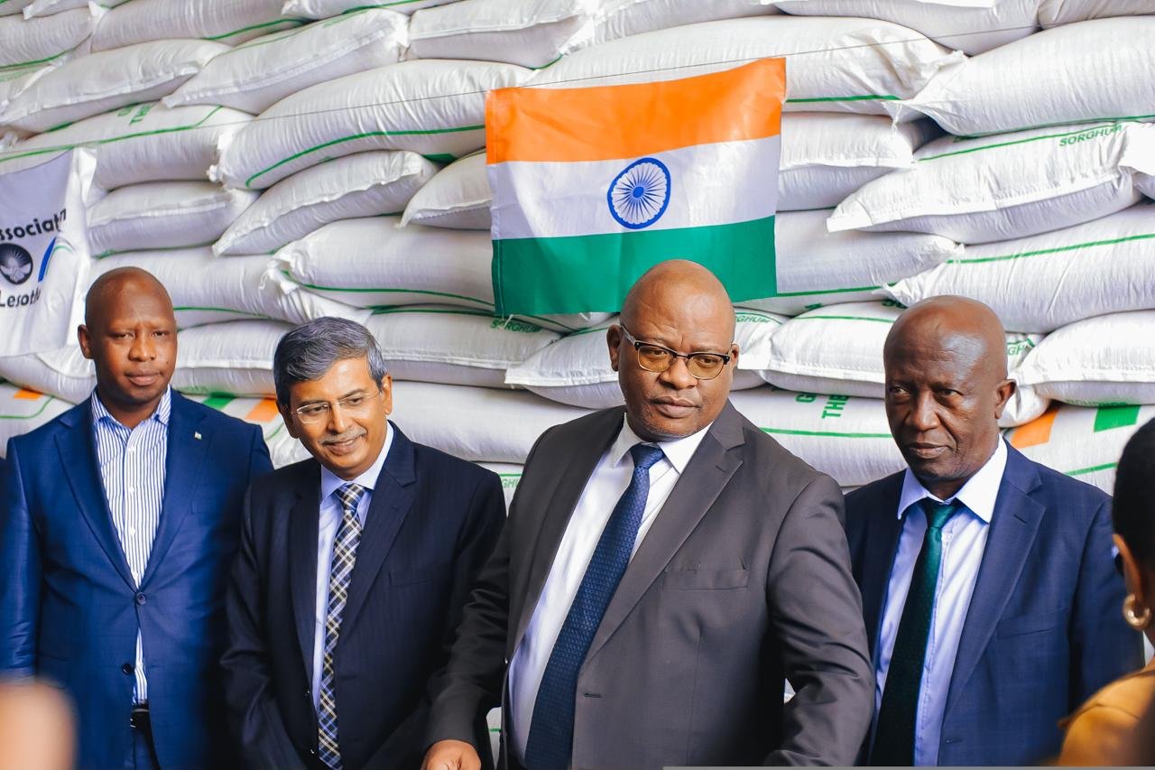 Donation of 1000 MT Rice and 1000 MT Sorghum to Lesotho.