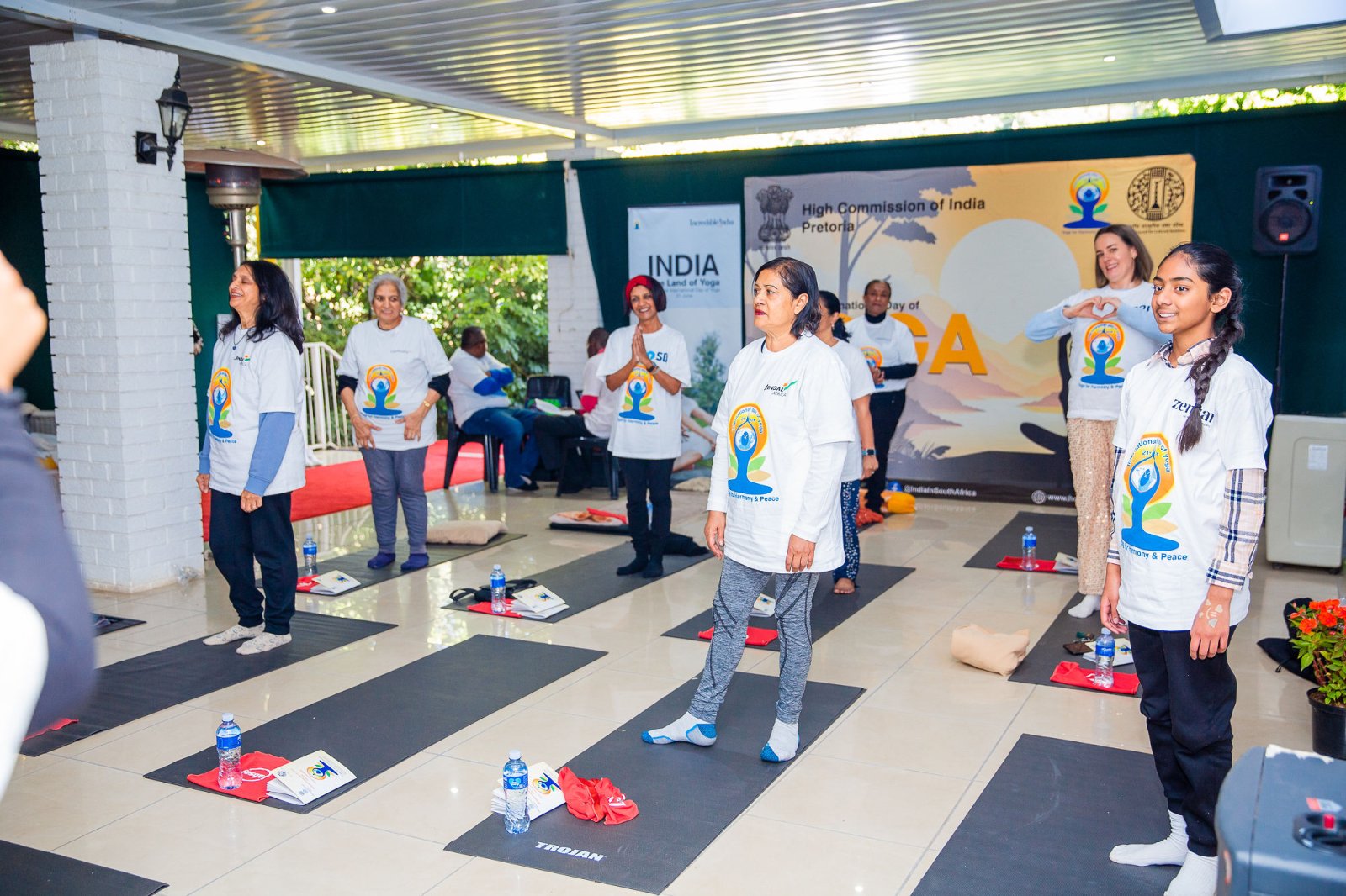 The High Commission of India, Pretoria organised the “Curtain Raiser Event” a 30 Days to the 11th International Day of Yoga on 21st May 2025 at India House.  The members of the International Diplomatic Spouses Association in South Africa (IDSA), members of various Yoga Institutes, and members of the Indian Diaspora attended the curtain-raiser event to celebrate and embrace the ancient Indian practice of Yoga and discover its transformative power for the body, mind, and spirit.