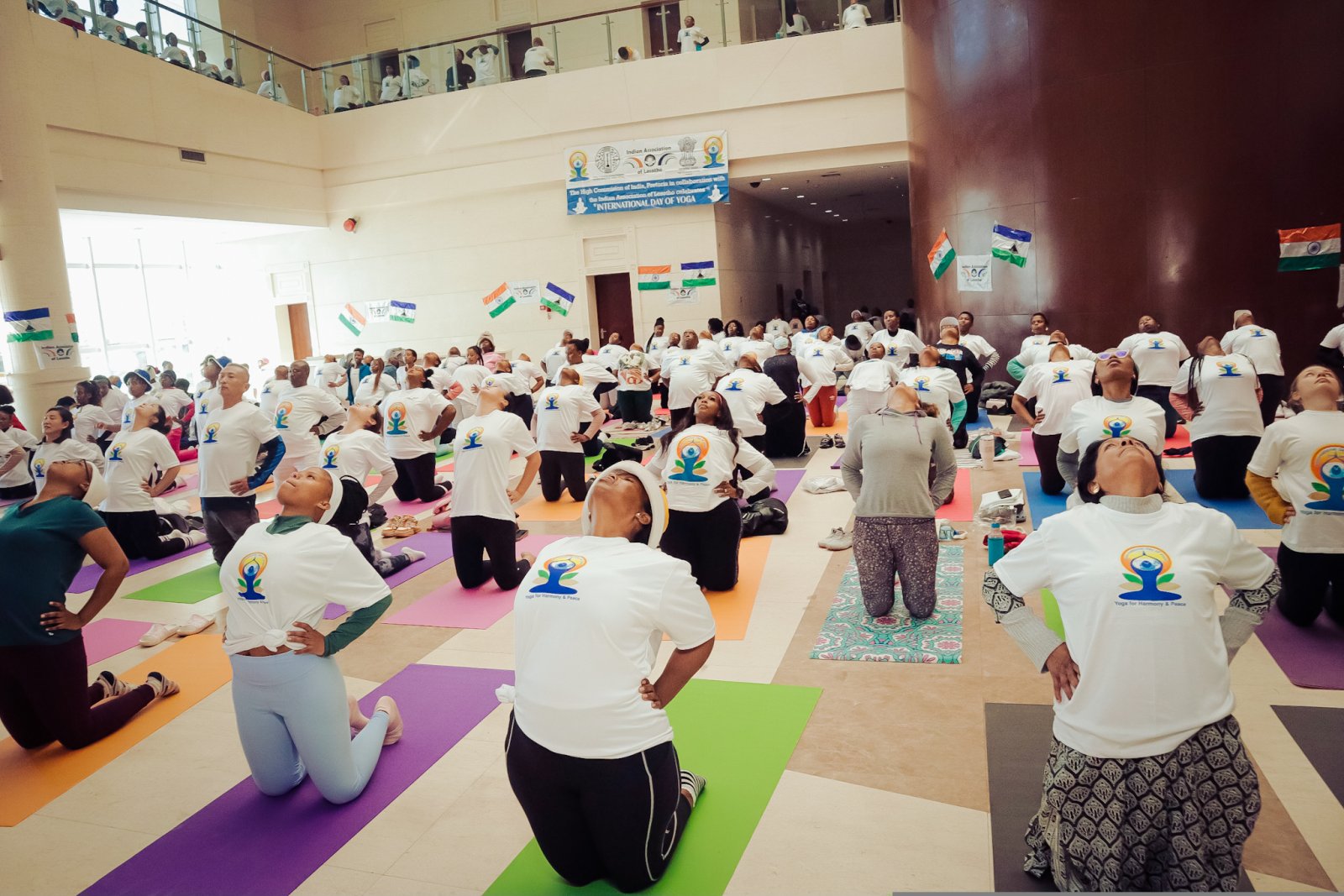 The Hon. Minister of Labour & Employment H.E. Tseliso Mokhsi, Kingdom of Lesotho and H.E. Prabhat Kumar, High Commissioner of India to South Africa and Lesotho and attended the #IDY2025 Celebration, and highlighted the importance of Yoga in our daily life.  The High Commission of India, Pretoria, in collaboration with the Indian Association of Lesotho celebrated the 11th International Day of Yoga in Maseru, Lesotho