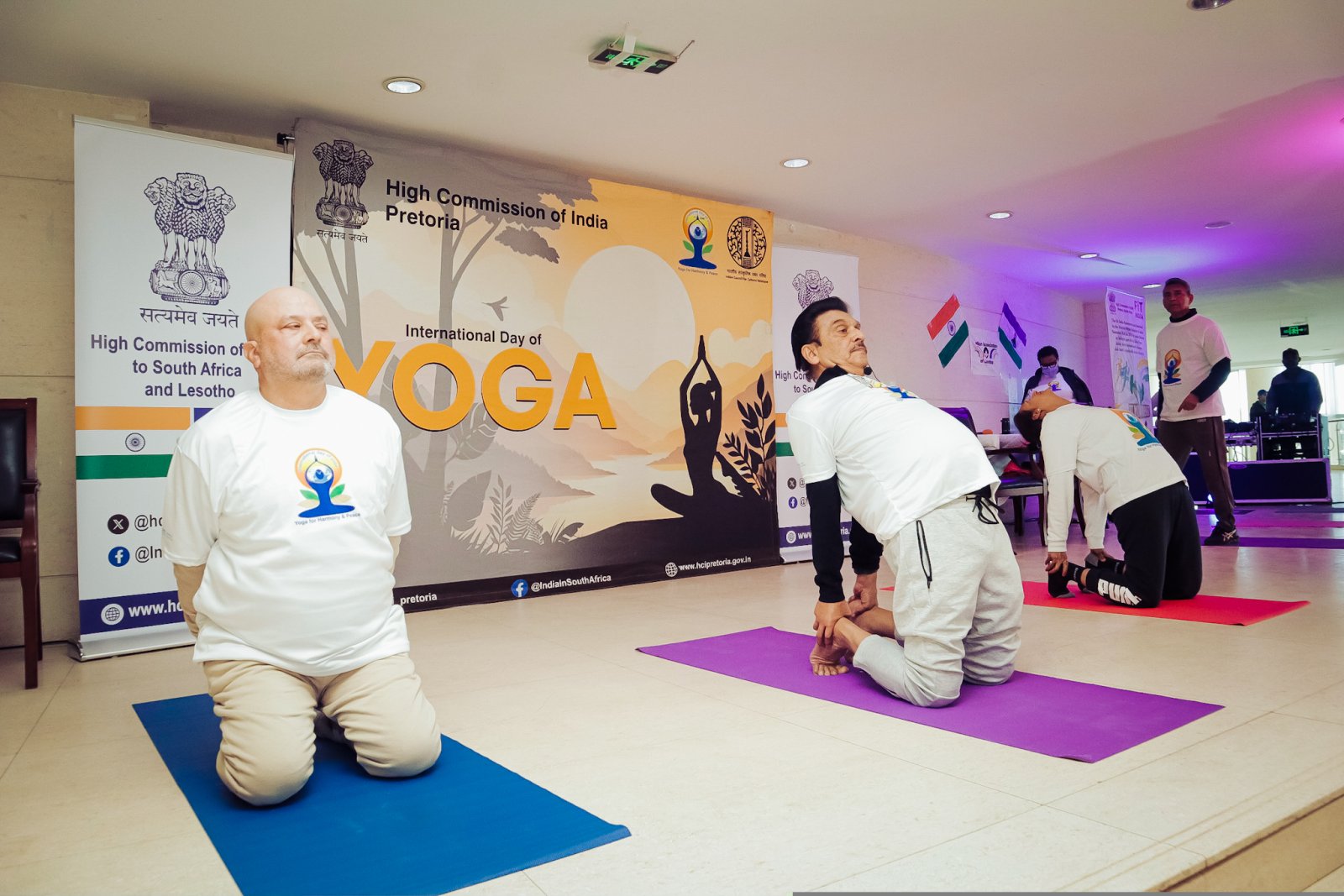 The Hon. Minister of Labour & Employment H.E. Tseliso Mokhsi, Kingdom of Lesotho and H.E. Prabhat Kumar, High Commissioner of India to South Africa and Lesotho and attended the #IDY2025 Celebration, and highlighted the importance of Yoga in our daily life.  The High Commission of India, Pretoria, in collaboration with the Indian Association of Lesotho celebrated the 11th International Day of Yoga in Maseru, Lesotho