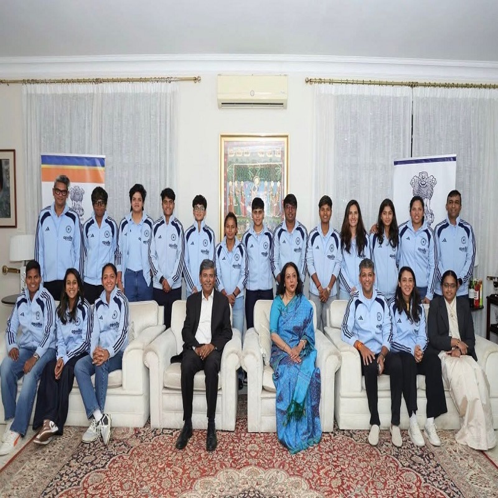 SOME GLIMPSES OF THE DINNER HOSTED BY THE HIGH COMMISSIONER OF INDIA, SHRI PRABHAT KUMAR FOR THE INDIAN WOMEN’S CRICKET TEAM ON 24th April 2026 AHEAD OF THE 4th T20I