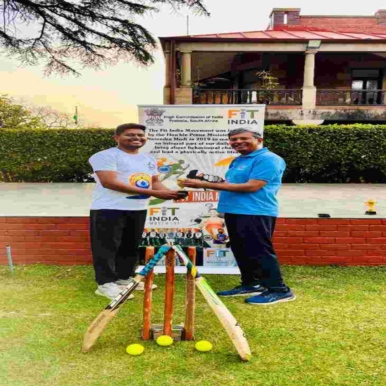 Friendly Cricket Match organised by HCI Pretoria on National Sports Day 2026
