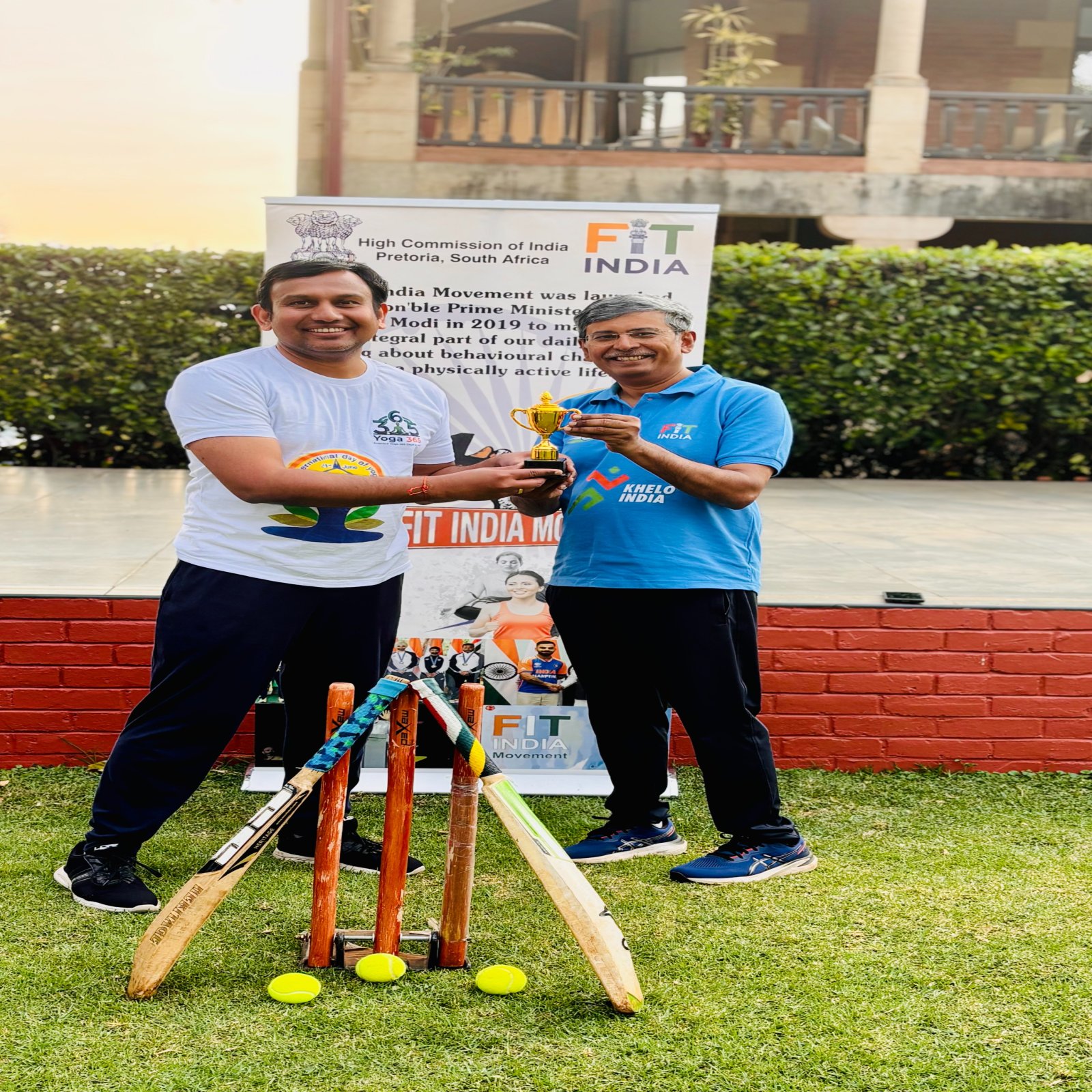 Friendly Cricket Match organised by HCI Pretoria on National Sports Day 2026