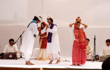 “Festival of India” celebrations: demonstration-cum-performance of ‘ Story of Kasturba’ by  Dr Sonal Mansingh and her troupe in the High Commission on 28 September 2019